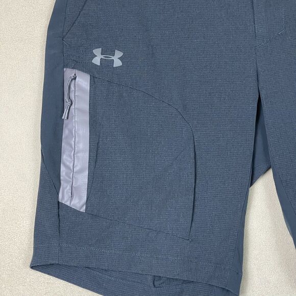 Under Armour Shorts Mens‎ Large Gray Heat Gear Loose Hiking Golfing Adult - Picture 2 of 10